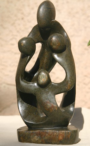 Dark Brown Family of Four