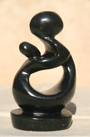 Cute Black Serpentine Parent and Child